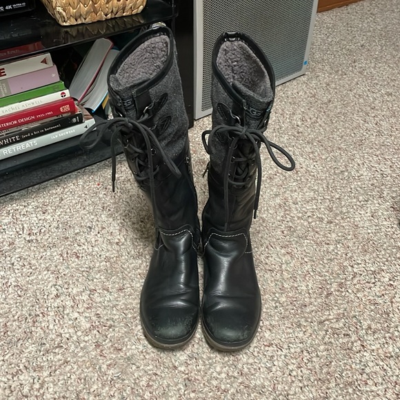 Ugg leather fleece lined waterproof high boots - Picture 2 of 10